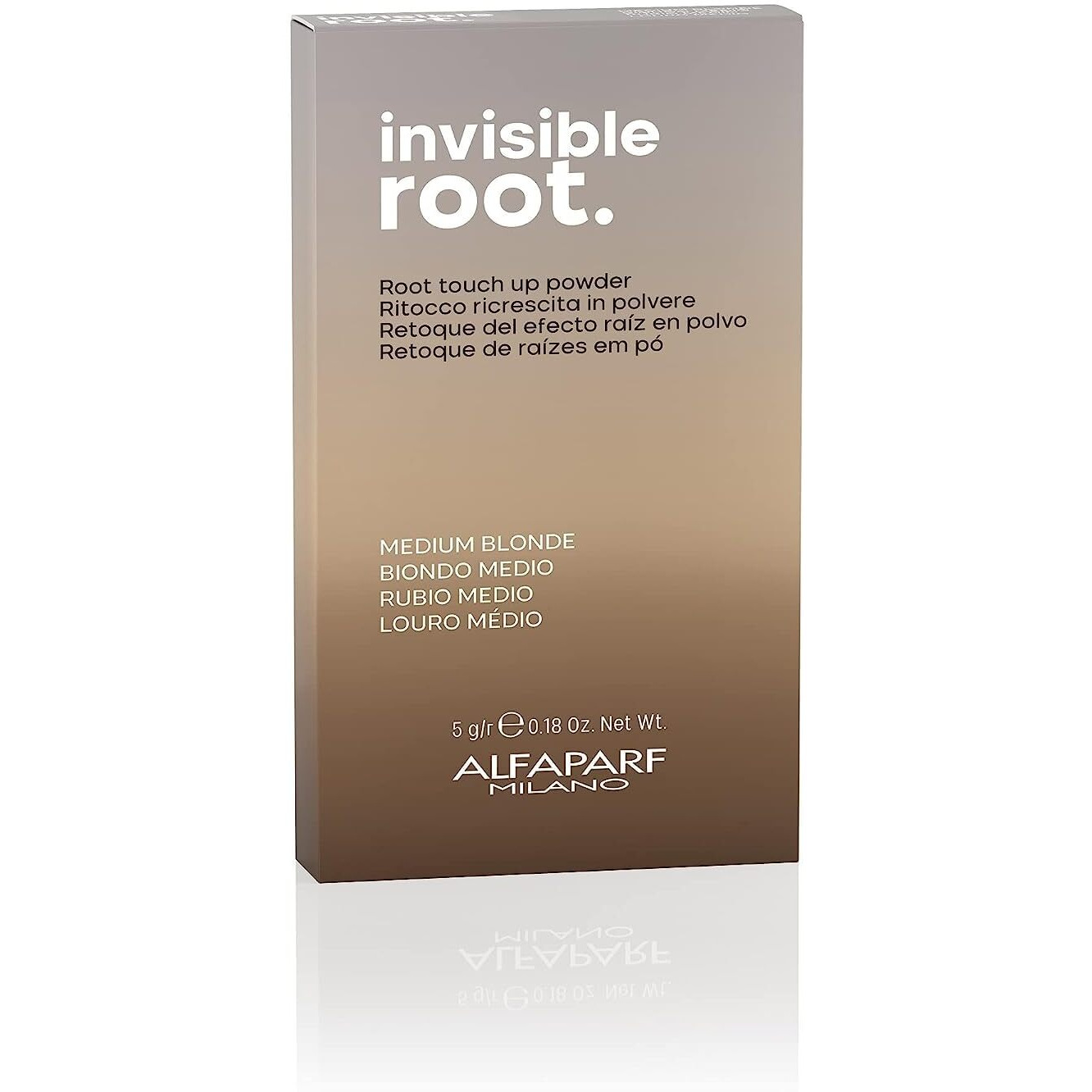 Alfaparf Milano Invisible Root Touch Up Powder - Medium Blonde - Temporary Hair Color Powder - Quick Dry Root Concealer for On-the-Go Touchups - Color Regrowth Cover Up - Vegan (0.18 oz / 5g)