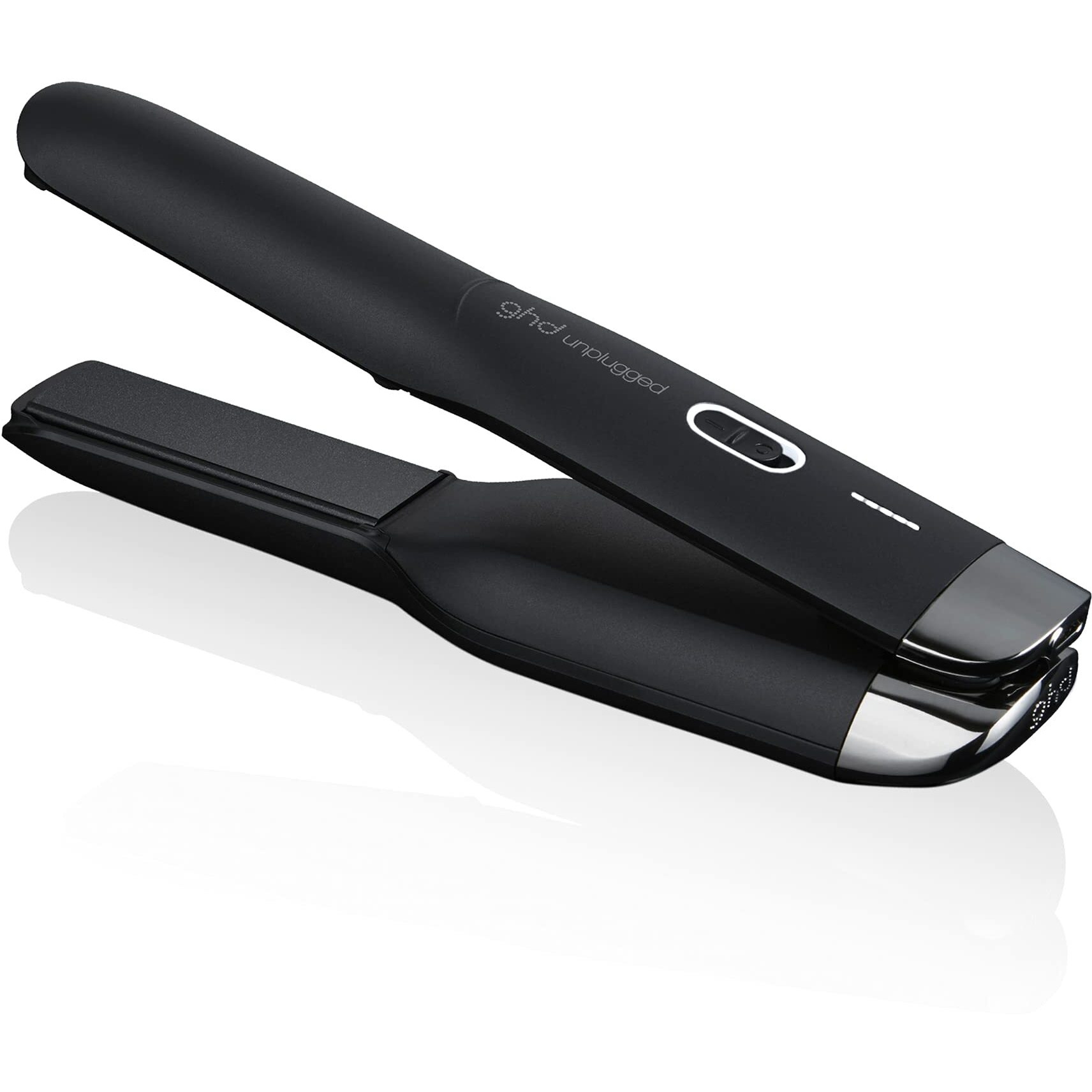 ghd Unplugged Styler  1" Cordless Flat Iron Hair Straightener, Professional Travel Straightening Iron with Heat-Resistant Case, USB-C Charging for 20-Minutes of Use  Black