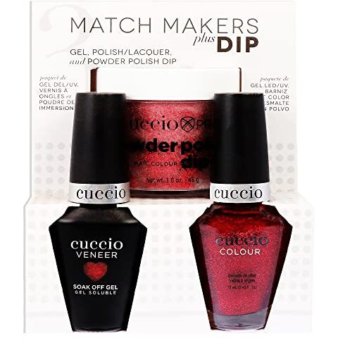 Cuccio Colour Matchmakers Plus Nail Dip - Matching Mani-Pedi With Flawless Coordination - A Color Lacquer And Color Veneer Gel Polish In The Same Color - Chakra - Large - 3 Pc Kit