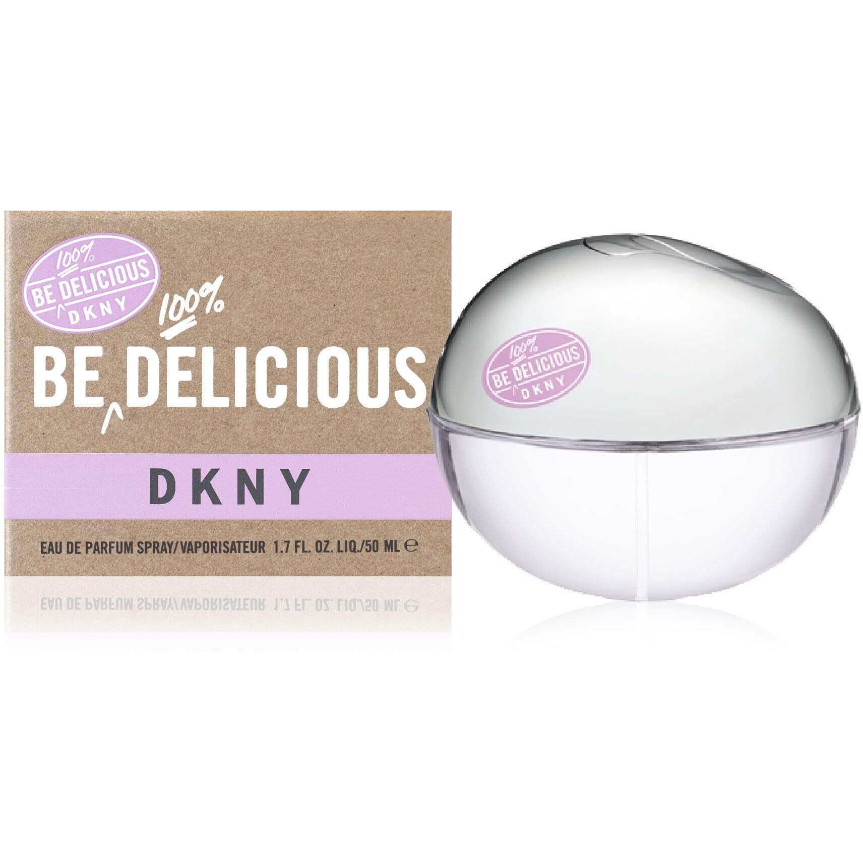 DKNY Be 100% Delicious Eau de Parfum Perfume Spray For Women, 1.7 Fl. Oz.