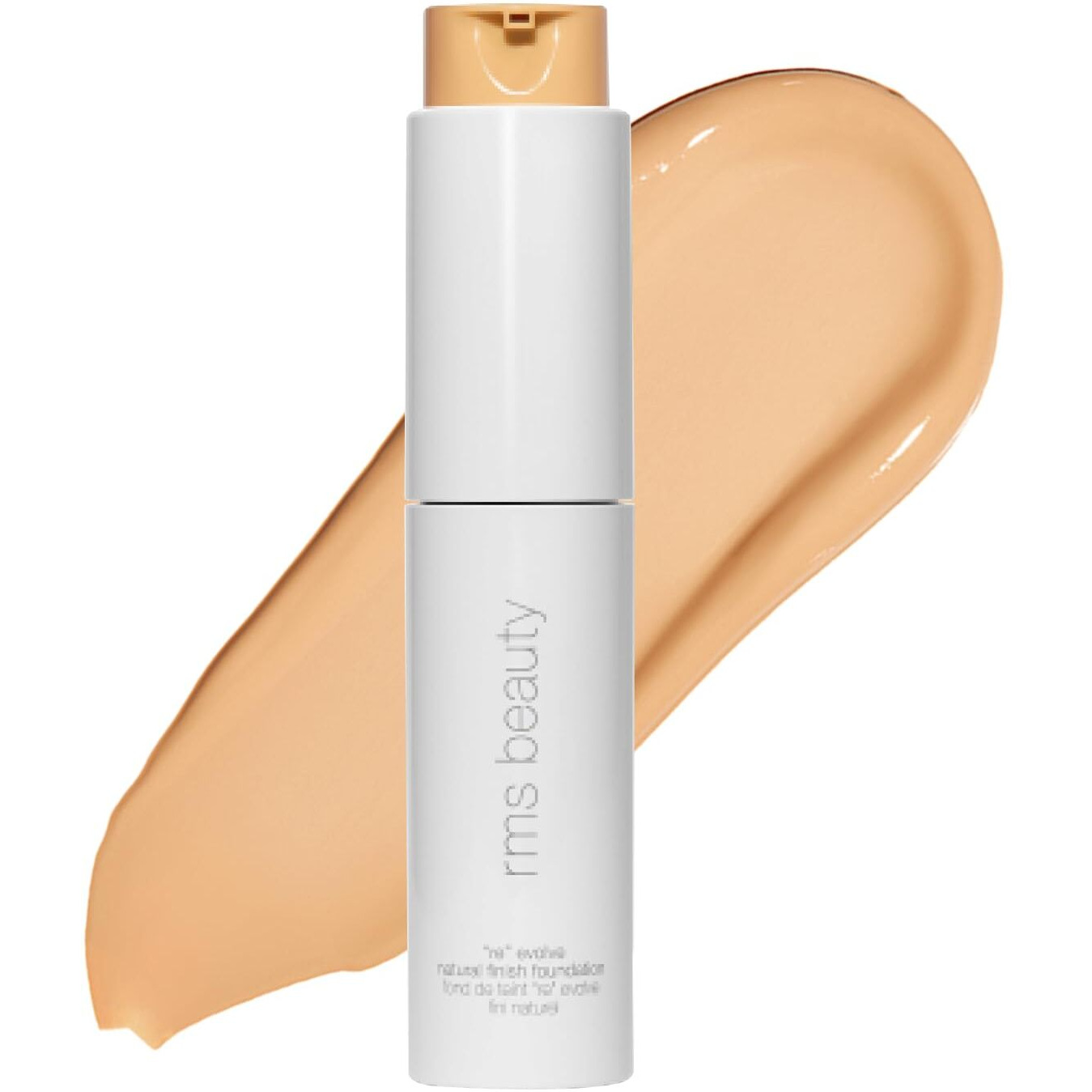 RMS Beauty ReEvolve Natural Finish Foundation - Liquid Foundation Face Makeup, Makeup Foundation Skin Tint, Refillable Foundation Pump Make Up