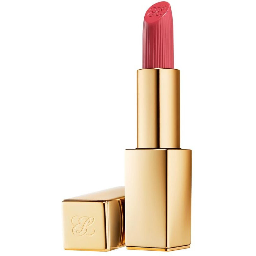 Este Lauder Pure Color Long-Lasting Cream Lipstick with Cream Finish | Plumping & Nourishing, 420 Rebellious Rose