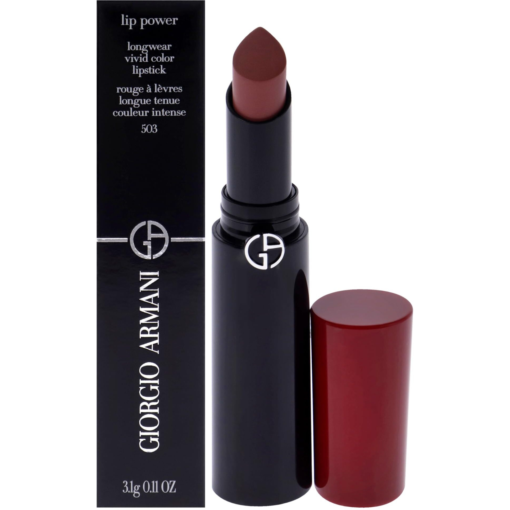 Giorgio Armani Lip Power Longwear Vivid Color Lipstick - 109 Intimate for Women - 0.11 oz Lipstick