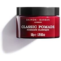 Daimon Barber Classic Oil Based Pomade, High Shine, Medium Hold Hair Styling Pomade for Men, for Comb Overs, Slick Backs and Pomps Coconut Oil Based for Increased Shine and Long Lasting Hold 50g