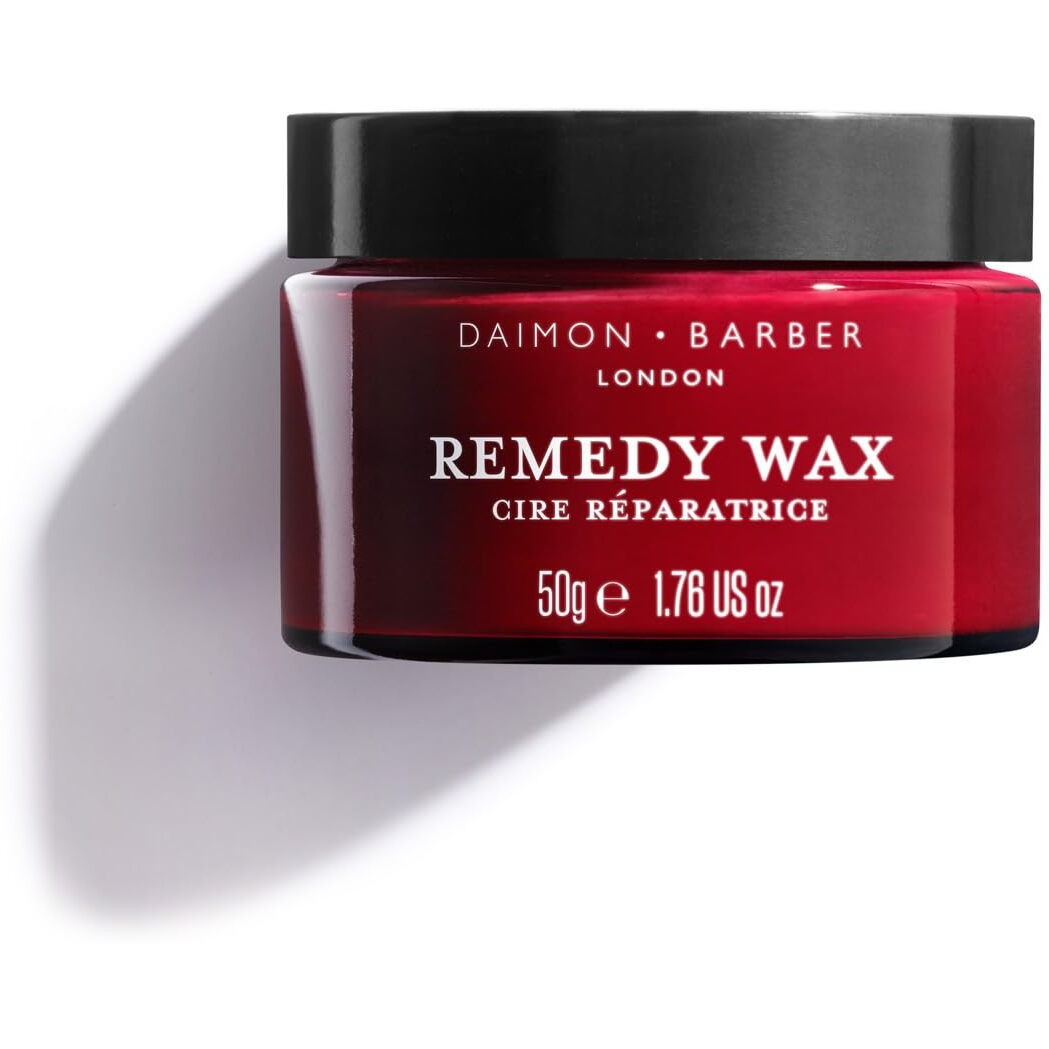 Daimon Barber Argan Oil Remedy Hair Wax, Mens Styling Wax For Added Control and Texture, Medium Shine and Light to Medium Hold, Ideal for Slick Backs, Made From Natural Plant Wax 50g