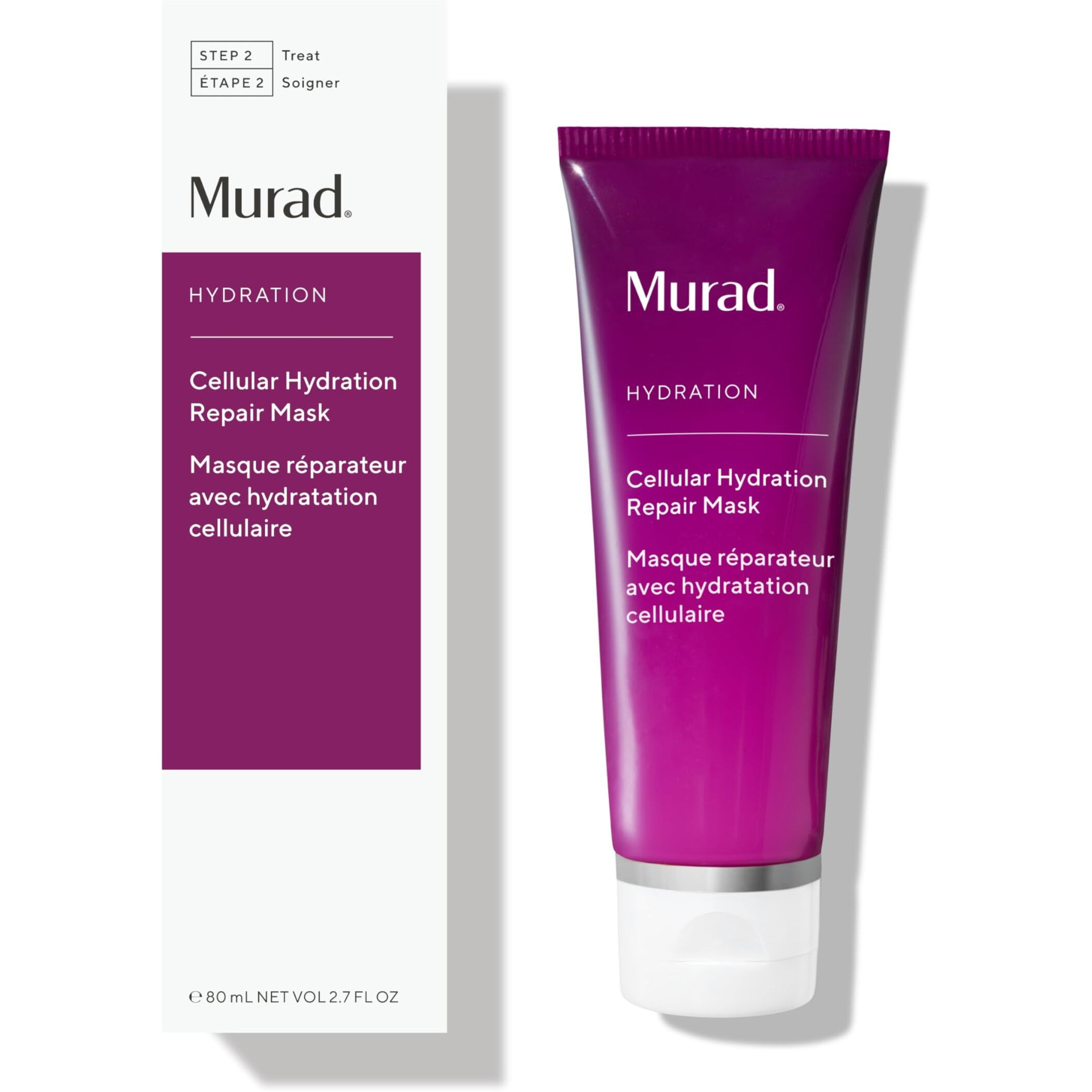 Murad Cellular Hydration Barrier Repair Mask - Hydrating Face Mask, Formulated with Bilberry Omegas, Hibiscus Extract, and Canadian Willowherb, Visibily Repairs Dry, Red, and Rough Skin - 2.7 Fl Oz