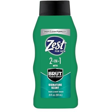 Zest Mens 2-in-1 Body Wash - Body Wash for Men - Cleanses Hair and Body - Refreshing Scent - Hydrating Body Soap - Ideal for All Skin Types - 20 oz