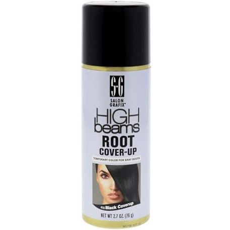 High Beams Root Cover-Up Temporary Spray - Salon-Quality Spray Hair Dye - Washable Black Hair Dye - Temporary Hair Color - Black - 2.7 oz