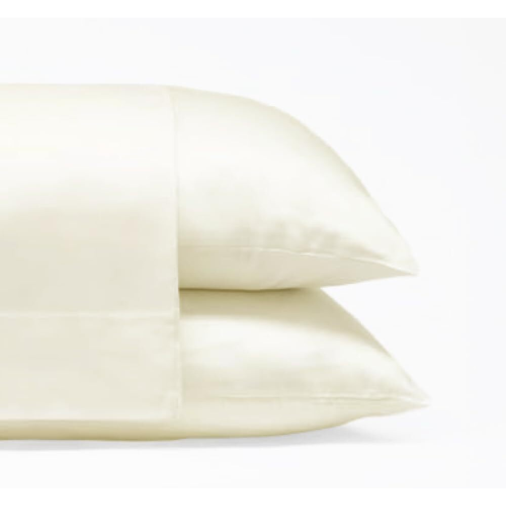 Cariloha Classic 2-Piece Twill Pillowcase Set | Ivory | King | Viscose Material | Allergy Resistant, Naturally Thermal-Regulating, and Extra Soft