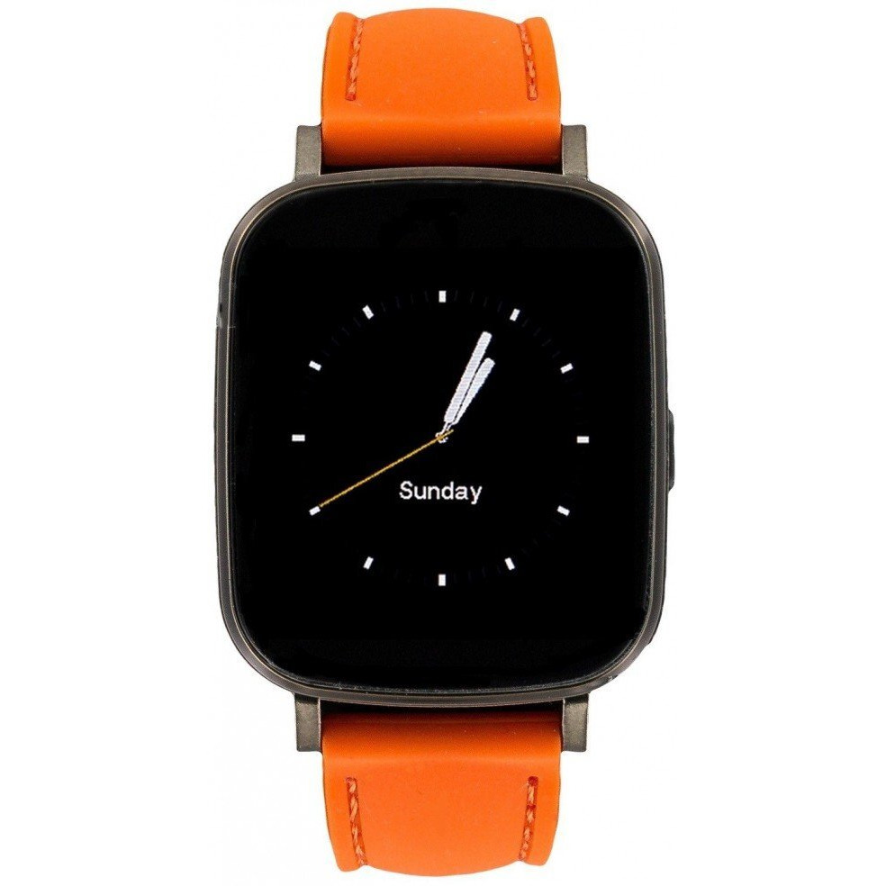 EK-G4 Montre Connectee Orange Silicone Strap Smart Watch