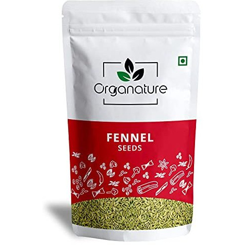 Organature Fresh & Natural Fennel Seeds 400g | Saunf | Variyali | Whole Indian Spices with Authentic taste & Strong Aroma