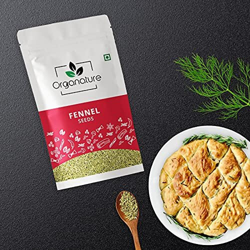 Organature Fresh & Natural Fennel Seeds 400g | Saunf | Variyali | Whole Indian Spices with Authentic taste & Strong Aroma