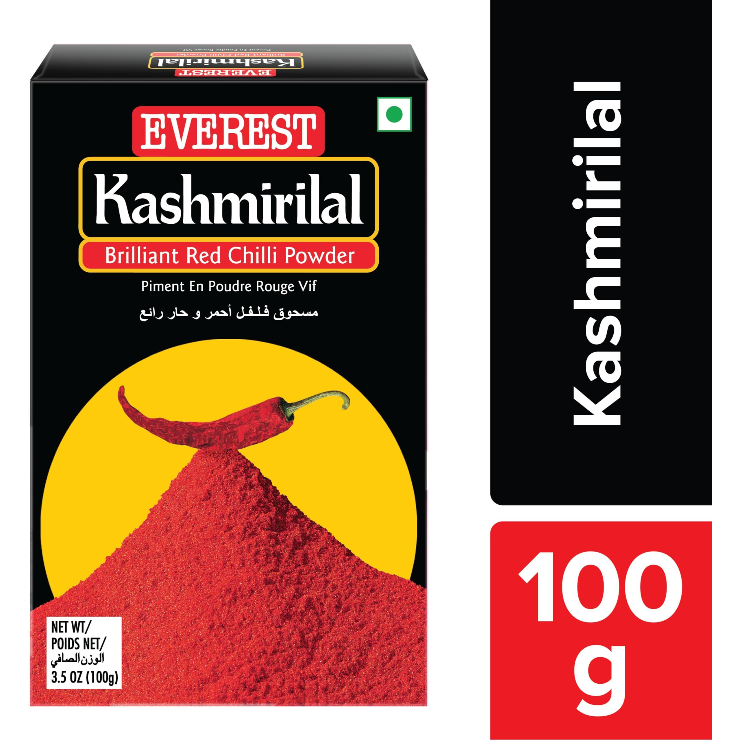 Everest Powder, Kashmirilal Brilliant Red Chilli Powder,100g Carton