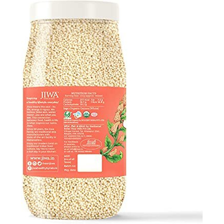 JIWA healthy by nature Organic Quinoa | High Protein White Quinoa| Cooks like Rice | Indian Origin | Certified Organic & Gluten Free | Superfood | 1 kg