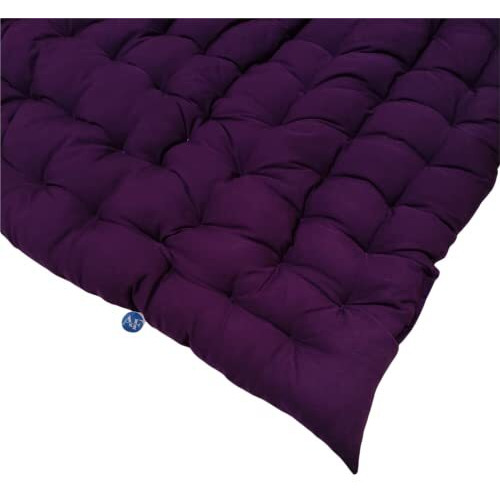 ATOOTFUSION Soft Cotton Purple Color Cotton Quilt | Foldable Light Weight Filled Single Firm Cotton Quilt Mattress| Gadda (Solid Coloured, 1 Sleeping Capacity, 3 x 6 ft or 72 x 36 Inches) (Purple)