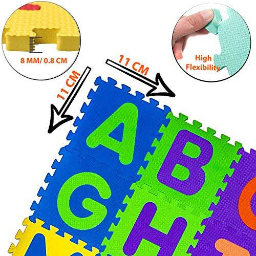 LUCID...We Build Relations A-Z Alphabet & 0-9 Numbers Hindi Varnmala Mini Puzzle Foam Mat For Kids, Interlocking Learning Hindi Alphabet Puzzle Mats For Children (Hindi + English Combo)