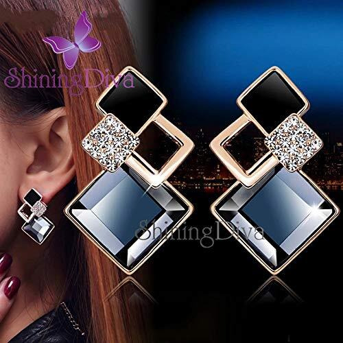 Shining Diva Fashion Copper Italian Designer Collection Drop Earrings for Women (Blue)(rrsd9690er)