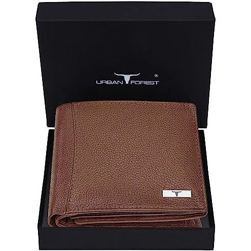 URBAN FOREST Oliver Redwood Light Brown Leather Wallet for Men, 6 Card Slot