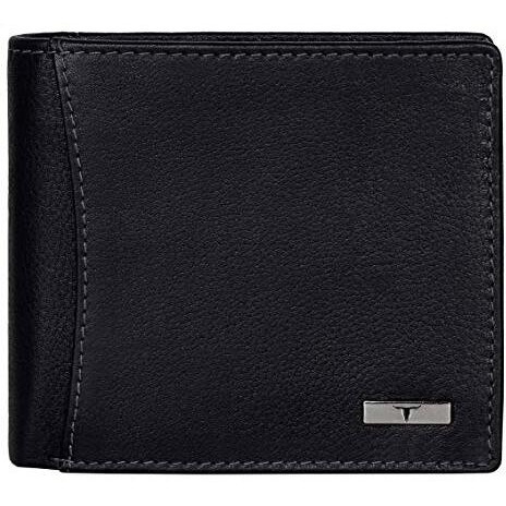 URBAN FOREST Oliver Black Leather Wallet for Men, 6 Card Slot