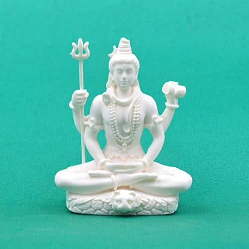 CraftVatika Shiv Shiva Murti Statue Idols Sculpture for Car Dashboard Pooja Temple Room Home Decoration & Festival Occasions Gifts (3 Inches Height, Resin) (SHRS114)