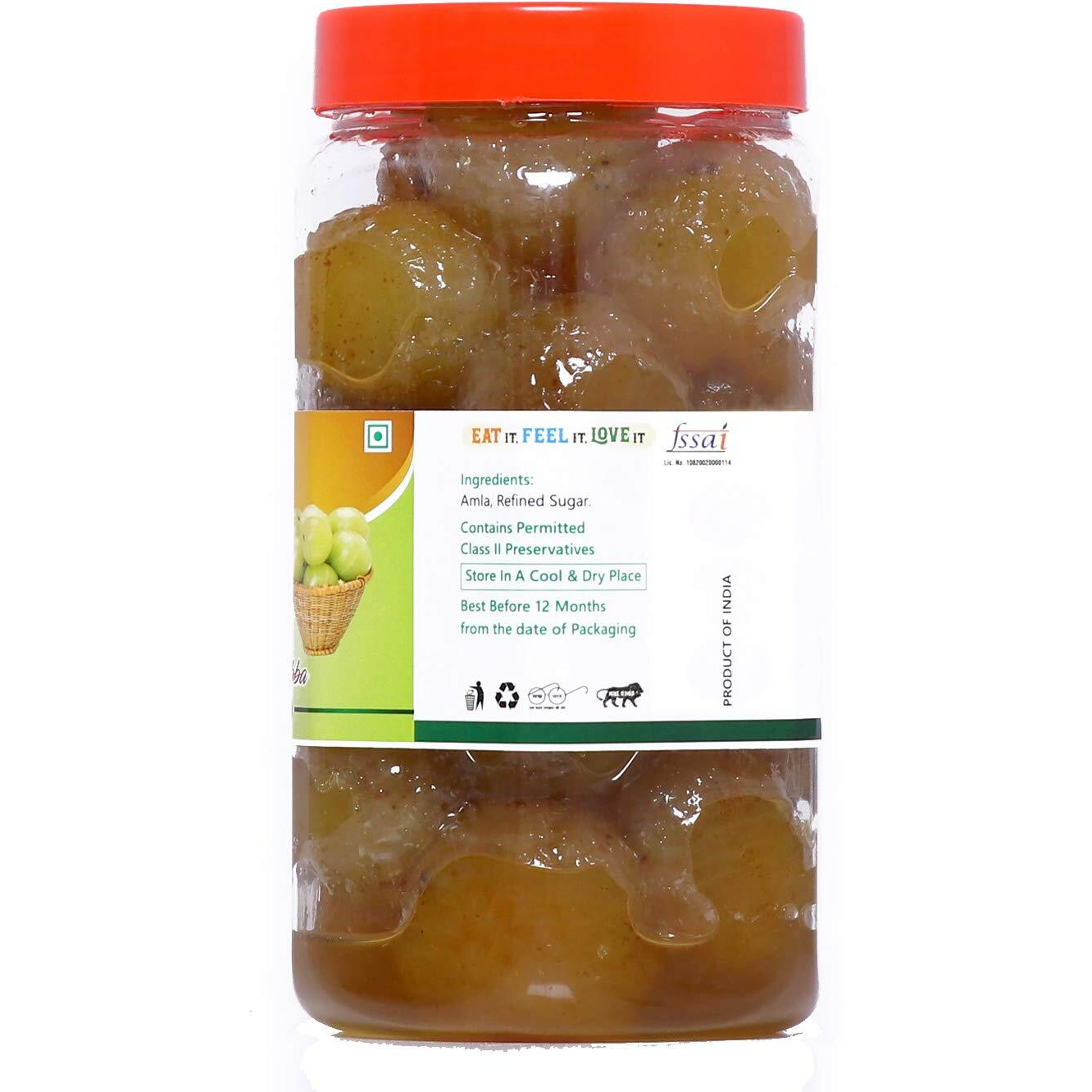 Natural Hub Homemade Amla Murabba With Elaichi, (1Kg With Good Packing), Fresh