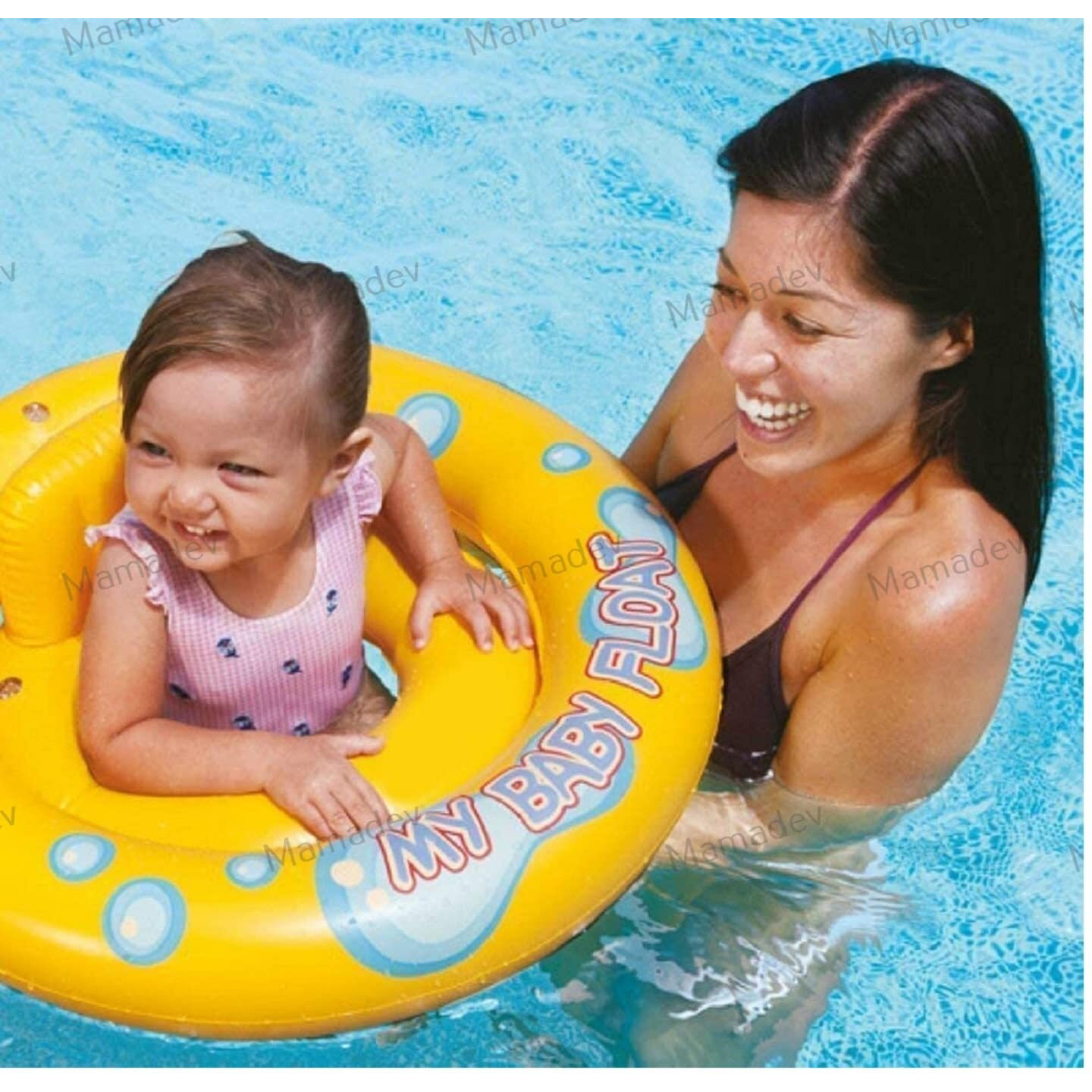 Mamadev- Baby Bath Swimming Ring Swim Tube for Kids Swimming for Girls and Boys Swimming Tube Inflatable Swim Ring(1 to 3 Years)(Multi Color)(1 PIS)