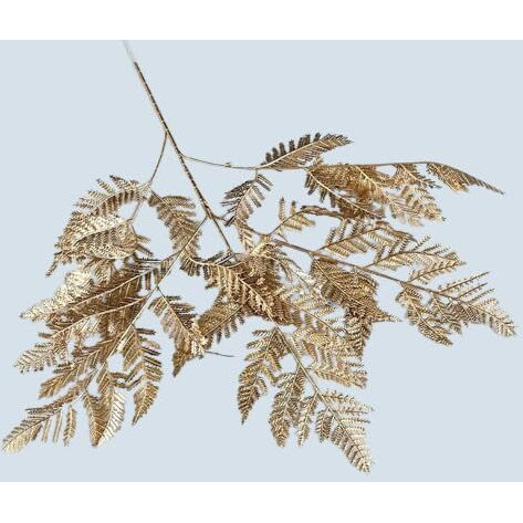 HOLLIO Artificial Flowers Artificial Flowers for Home Decor Golden Leaf Fake Flowers Sticks Bunch Decorative Items for Home Decoration, Living Room Decoration Plants (Without Vase Pot)