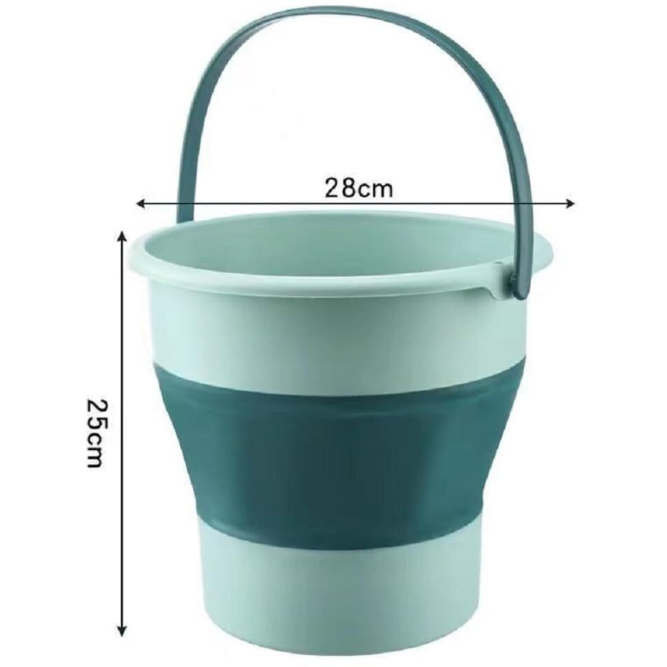 ADDCART Portable Foldaway Water Bucket for Camping/Fishing/Boating [Multi Color] [10 LTR]