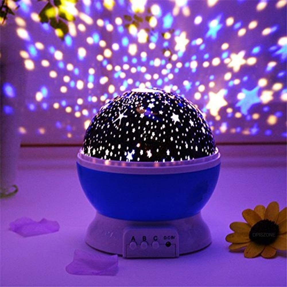 DPISZONE Star Master Projector with USB Wire Colorful Romantic Star Master Sky Night Projector & Bed Light Lamp LED Projector Lamp for Home Decoration, Diwali & Christmas (Star Night Lamp)