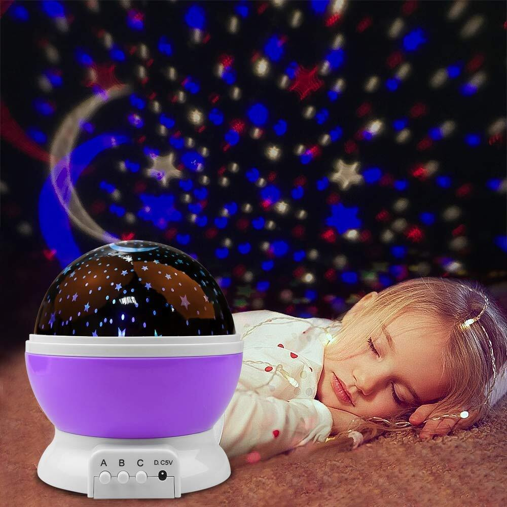 DPISZONE Star Master Projector with USB Wire Colorful Romantic Star Master Sky Night Projector & Bed Light Lamp LED Projector Lamp for Home Decoration, Diwali & Christmas (Star Night Lamp)