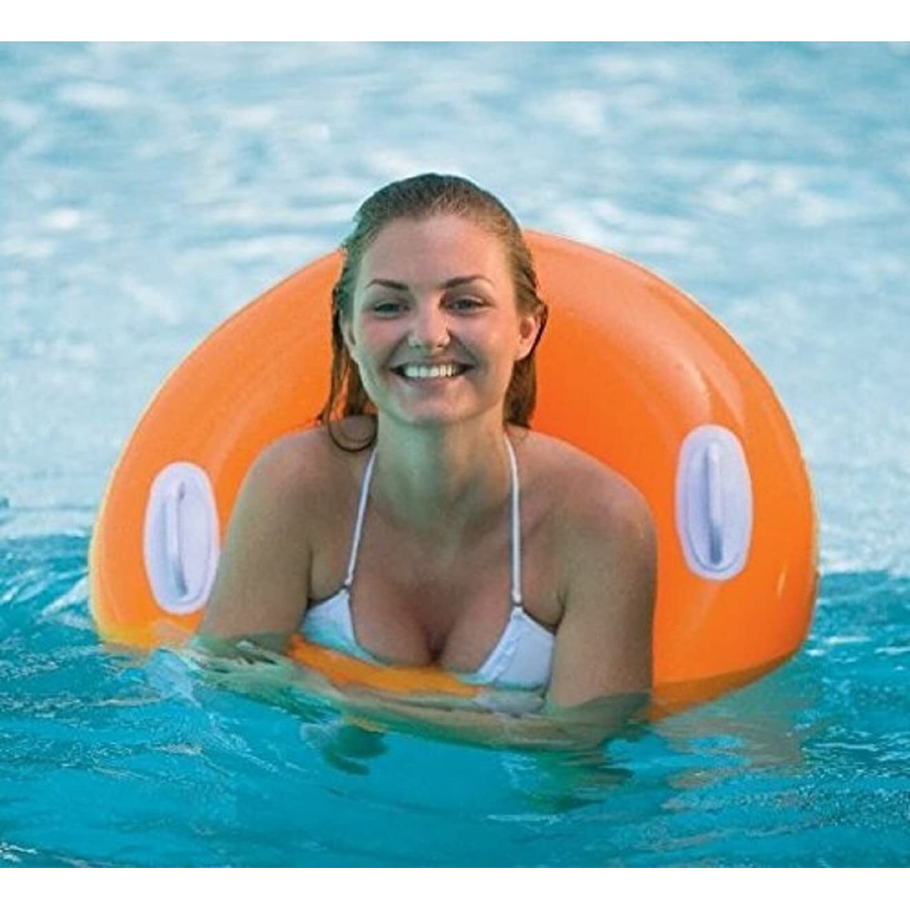 Mamadev- Adult Swimming Ring Inflatable Pool Float Tube Circle Water Toys Air Mattress Pool Swim Tube with 2 Handles (Size - 30''inch)(Multi Color)(8 Years up)(1 PIS)