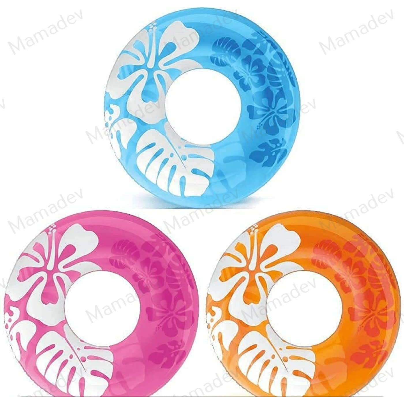 Mamadev- Baby Bath Swimming Ring Swim Tube for Kids Swimming for Girls and Boys Swimming Tube Inflatable Swim Ring(1 to 3 Years)(Multi Color)(1 PIS)