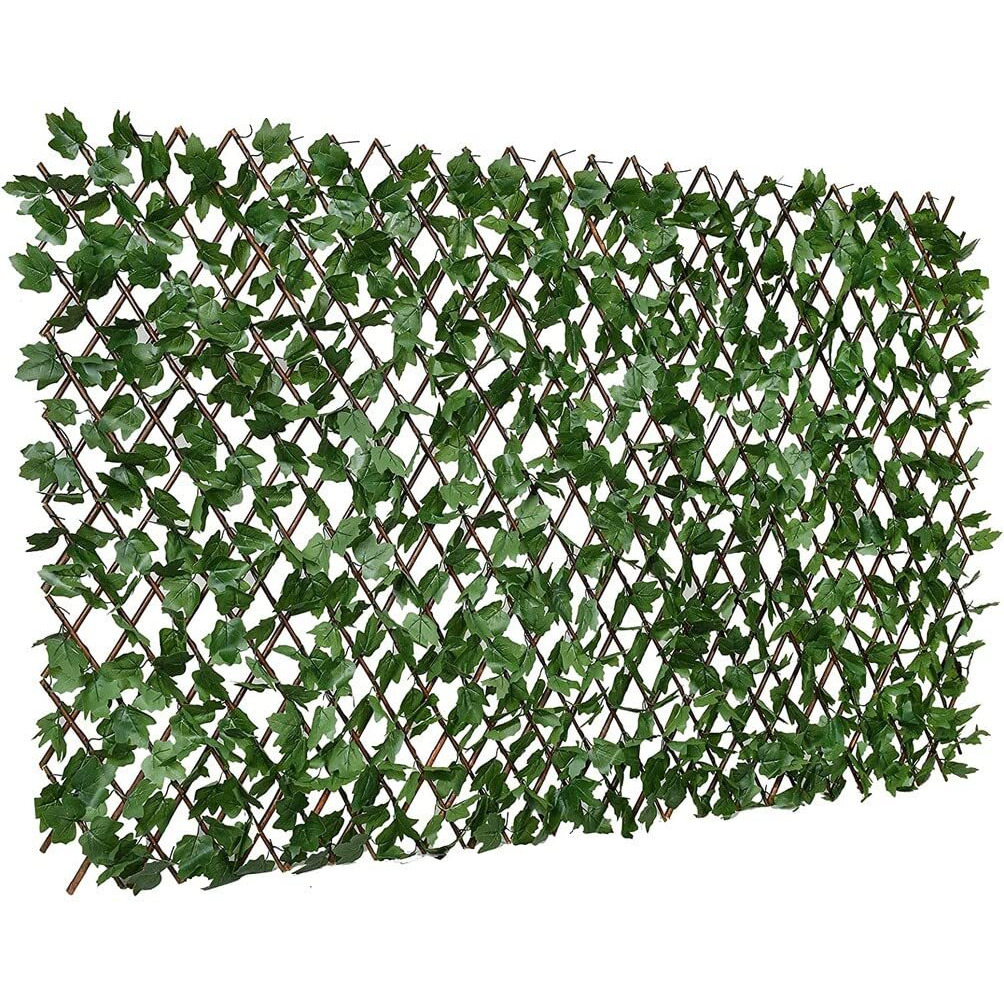 CuteWallDesigns Artificial Grass Trellis (1 Piece) I Expandable Garden Fence I UV Protected I Garden Decoration Items I Outdoor Indoor (Green, 4 Feet x 1 Feet, expands to 9 FEET x 1.6 Feet)