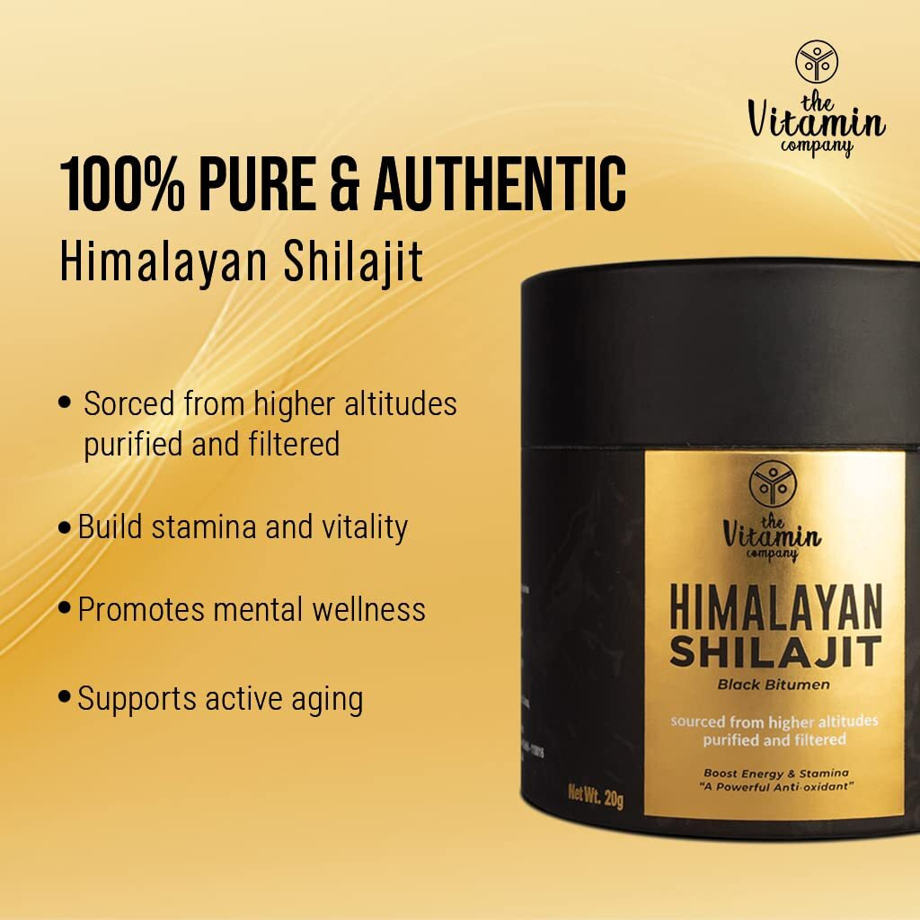 The Vitamin Company Pure Himalayan Shilajit Resin 20 g for Strength and Stamina