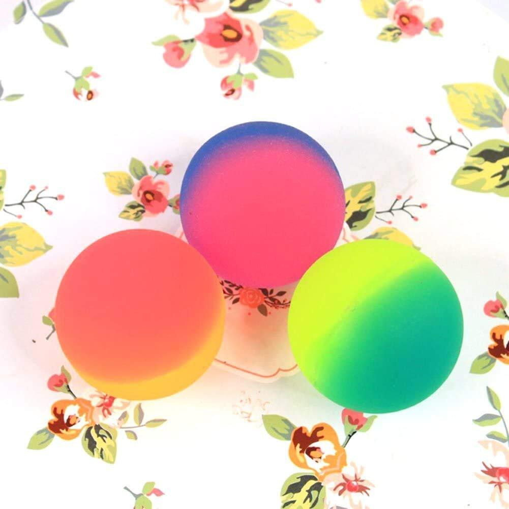 Firstly Trader Crazy Bouncy Jumping Balls Set 40 mm Birthday Return Gift Indoor Outdoor Games for Kids (3 Crazy Ball) Multi Color Free Cartoon Stickers