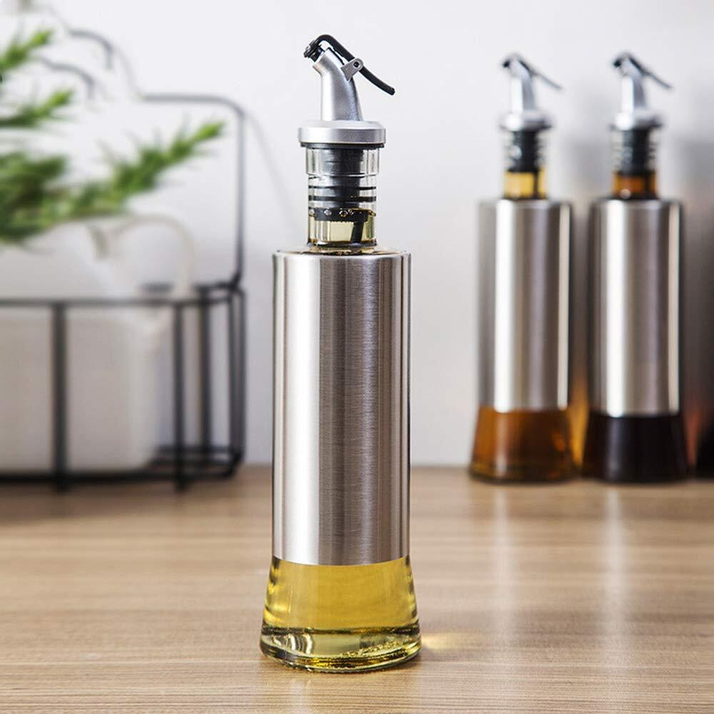 CYNFLEES Glass Oil Dispenser Bottle for Kitchen (SS 500ML - 1PCS)