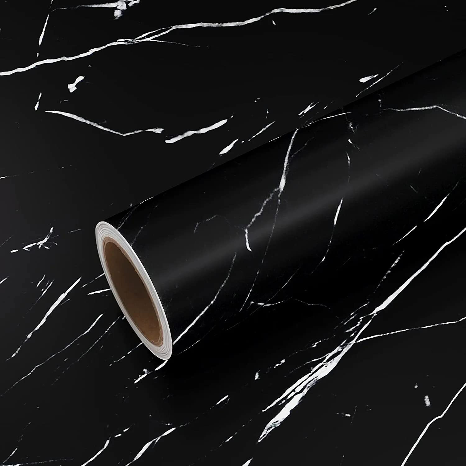 KASHIVAL Black Marble Wallpaper for Peel and Stick for Kitchen Countertops Waterproof Marble Contact Paper Removable and Self Adhesive Marble Paper for Kitchen Bathroom Wall Furniture Marble Wallpaper Furniture Kitchen Wallpaper Wall Paper for Home and Kitchen Decor Kitchen cabinets Marble Wallpaper Oil Proof Waterproof Floor Wallpaper for Kitchen Wall Oil Proof (Size 60*200 Cm) (Black Marble A14)