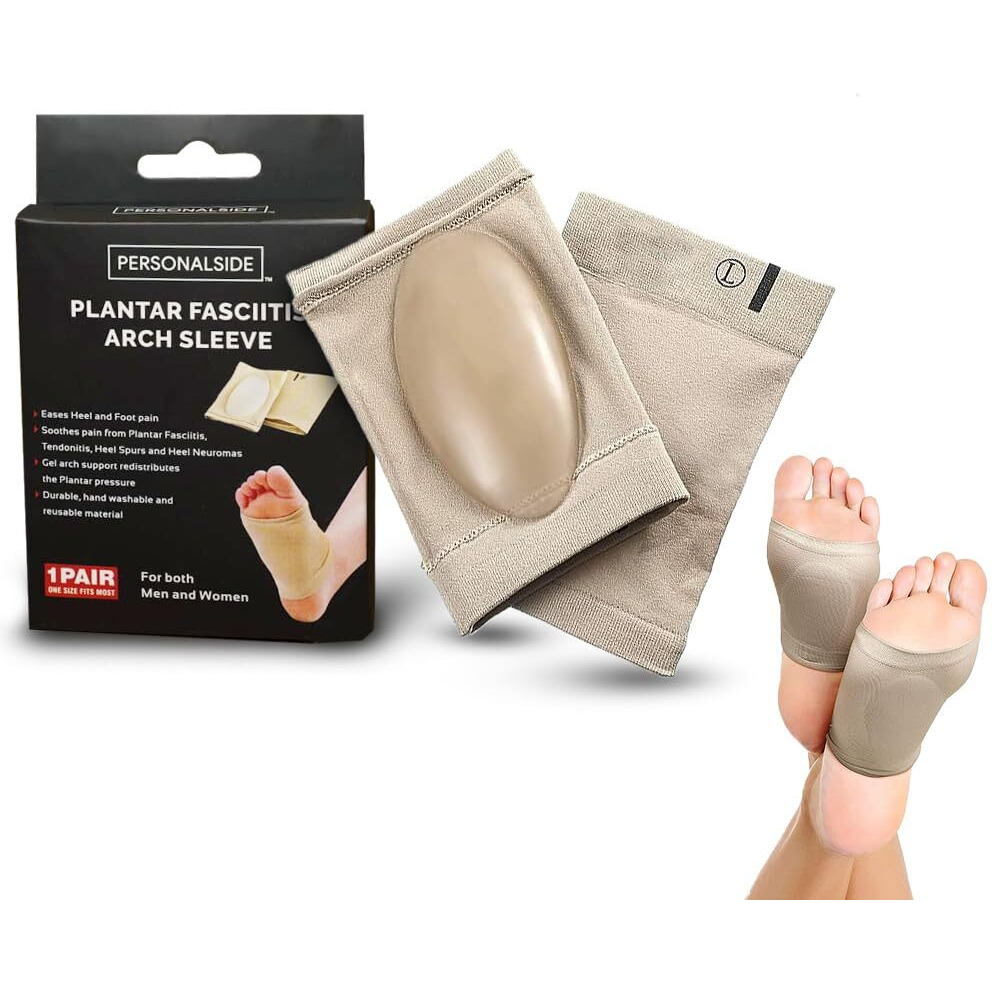 PERSONALSIDE Spandex Flat Foot Arch Support Sleeves 1 Pair Free Size, Flat Foot Cushion For Men&Women, Foot Care Orthopedic Shoes Slipper,Medial Arch Support For Flat Feet,Plantar Fasciitis Shoe Sock