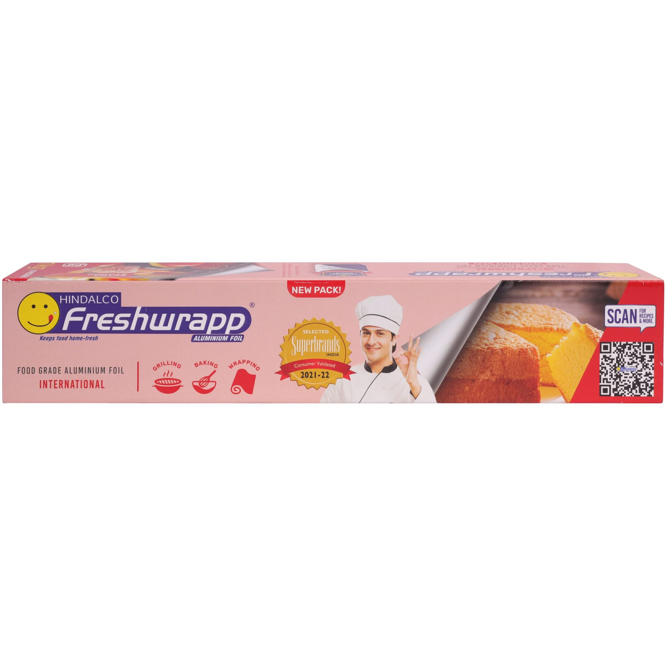 Freshwrapp Hindalco International Aluminium Foil 1 Kilo Gram Net, 18 microns |Food Packing, Wrapping , Storing , Serving and Cooking (Baking , Grilling , Roasting, Freezing)