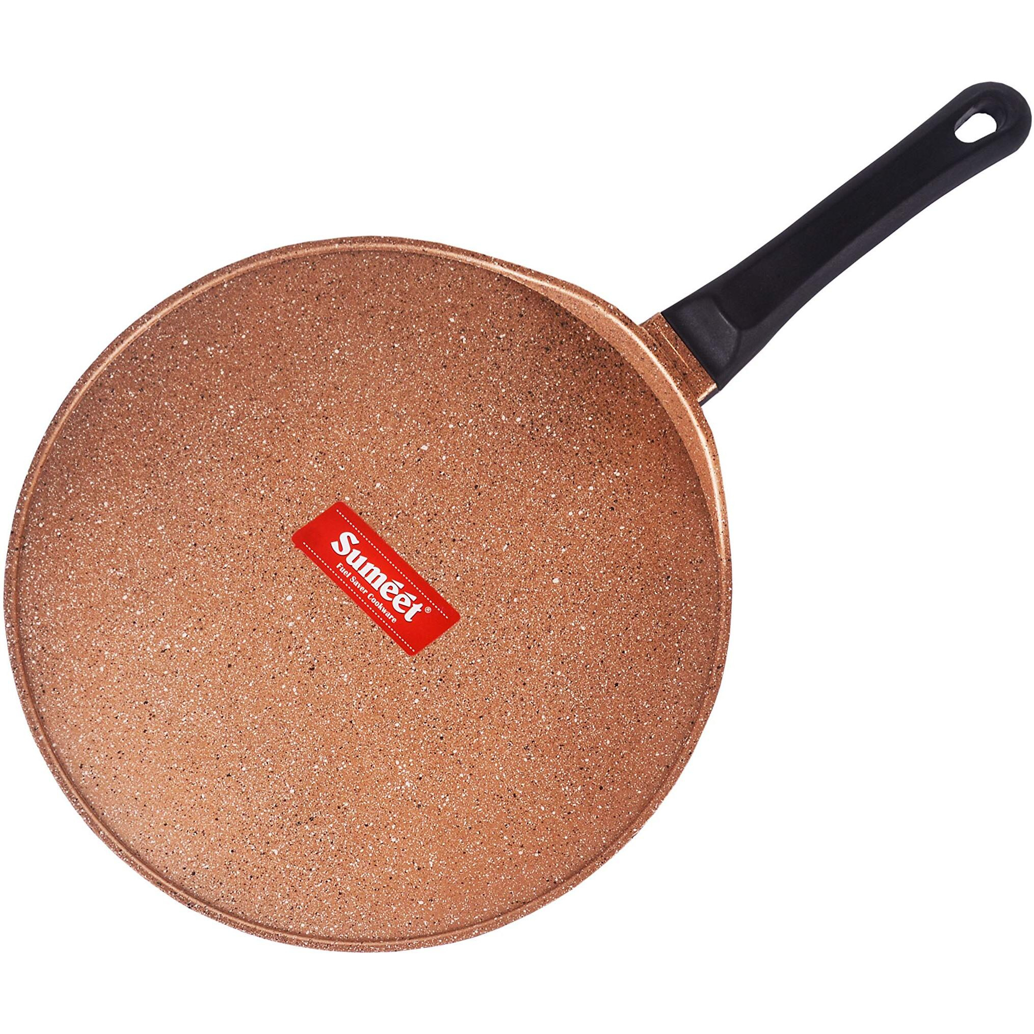 Sumeet Granite Finish NonStick Die Cast 4mm Thick Dosa Tawa - 30.5 cm, Peach Color