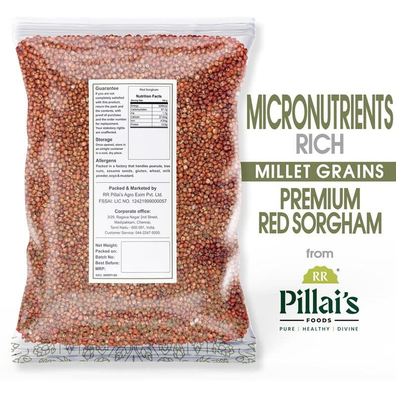 RR PILLAI's Red Sorghum (Whole grain) - 500g