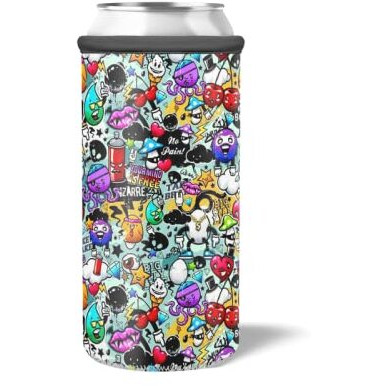 Coozybear 500ml Premium Can Coozy/650ml Bottle Sleeve, Drink Insulator,Can Cooler (Thug Life)