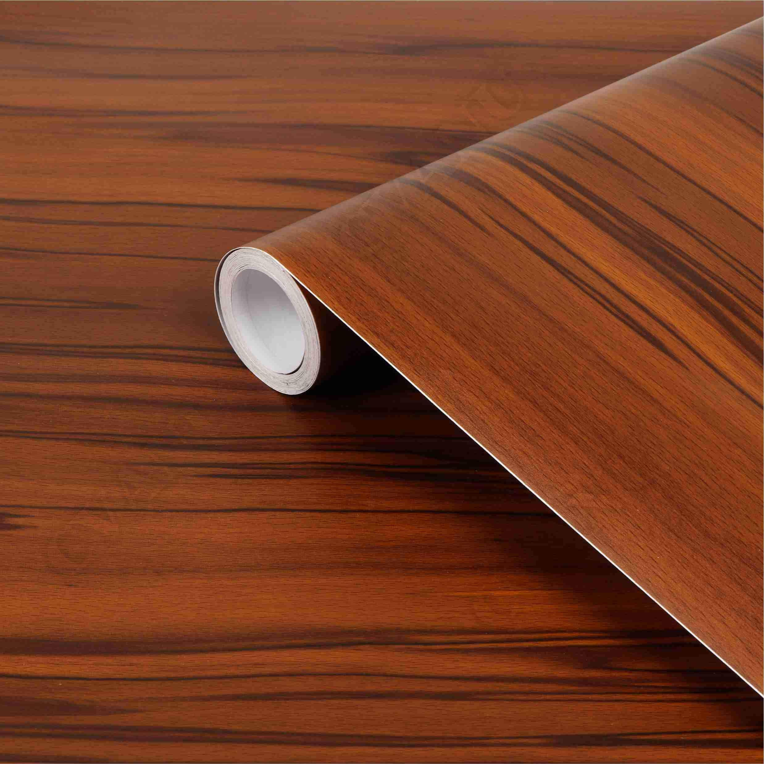 CVANU Self Adhesive Wood Grain Wallpaper Waterproof Old Furniture Vinyl Stickers Wooden Door Wardrobe Wall Paper (CV-9) 1 X 17 Feet