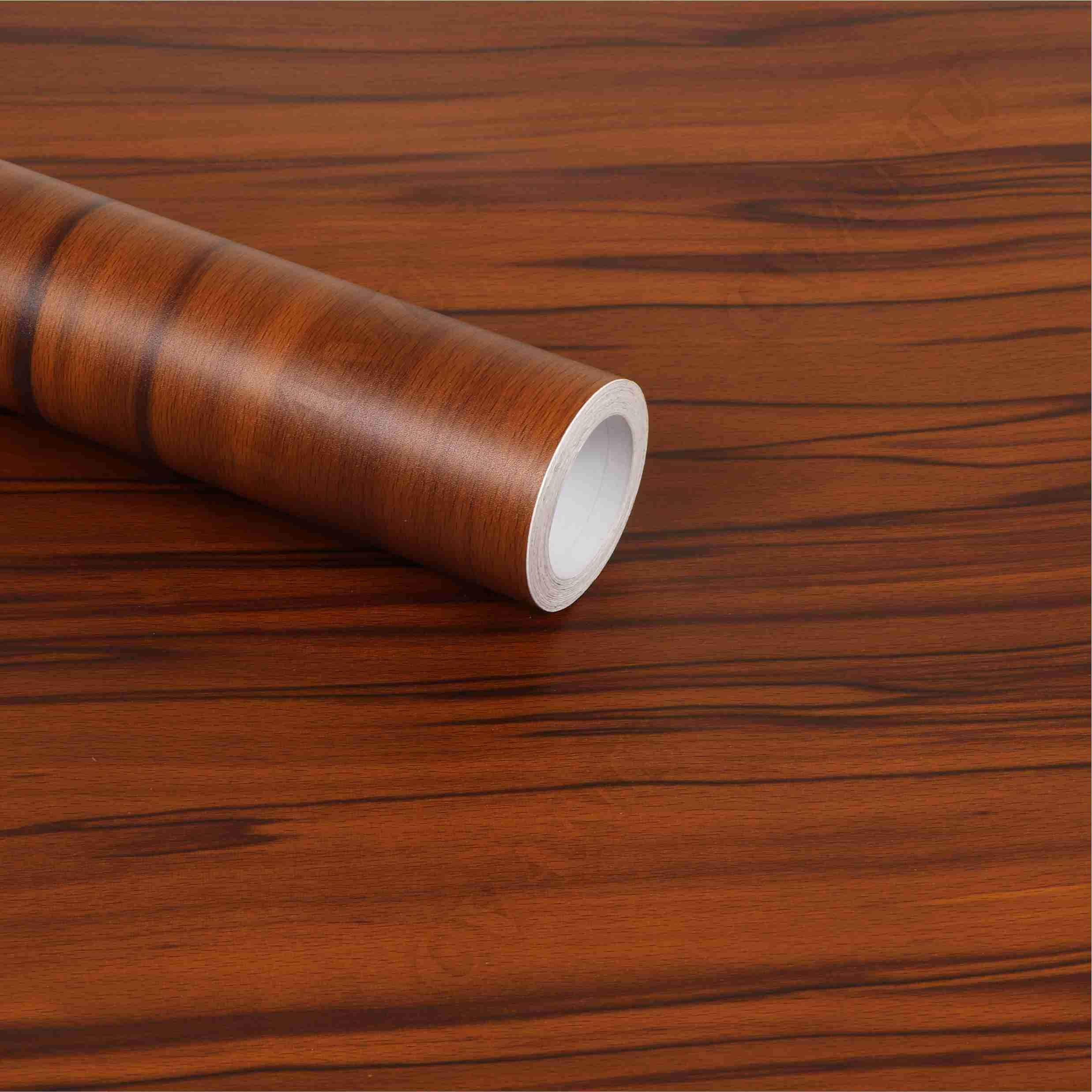 CVANU Self Adhesive Wood Grain Wallpaper Waterproof Old Furniture Vinyl Stickers Wooden Door Wardrobe Wall Paper (CV-9) 1 X 17 Feet