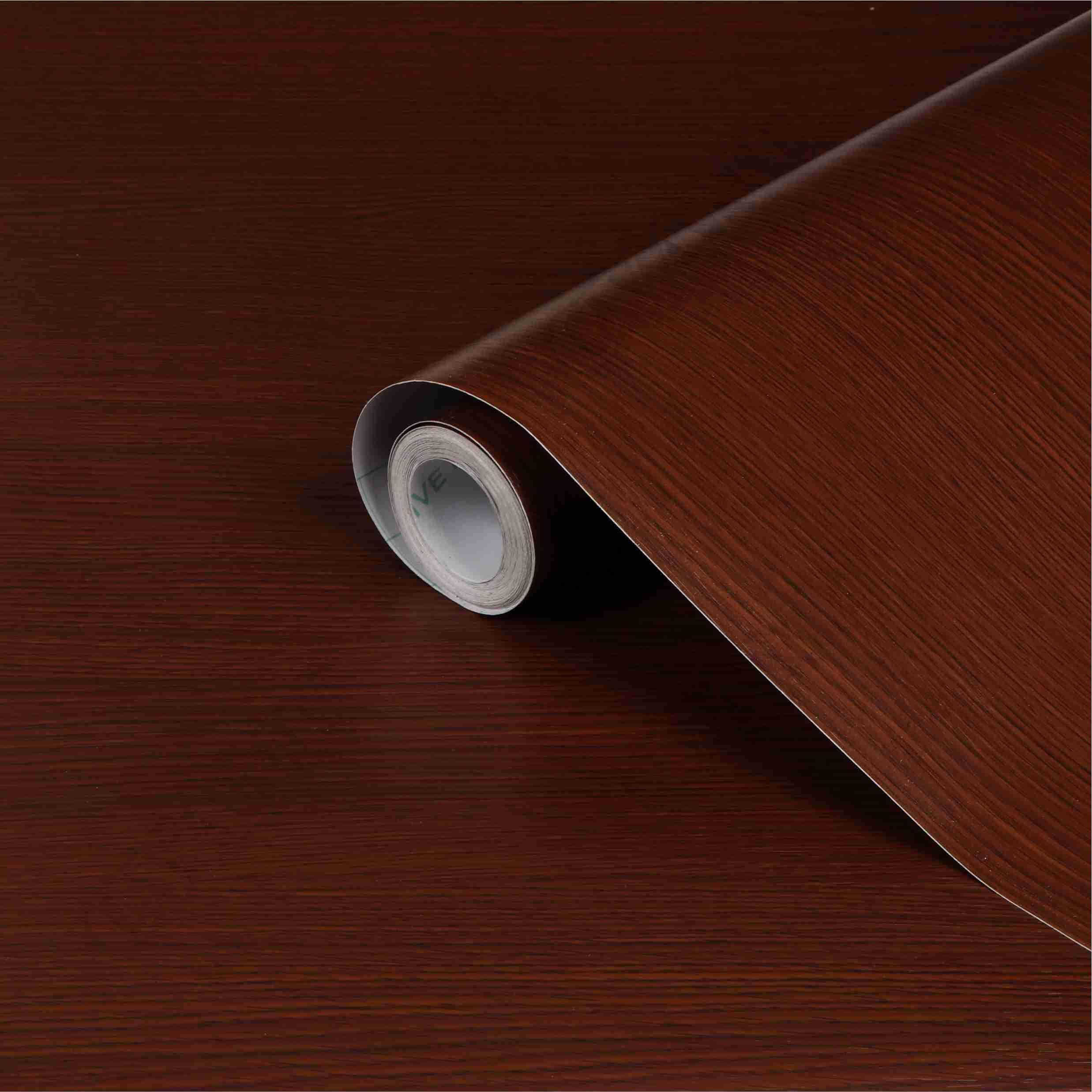 CVANU Self Adhesive Wood Grain Wallpaper Waterproof Old Furniture Vinyl Stickers Wooden Door Wardrobe Wall Paper (CV-4) 1 X 15 Feet