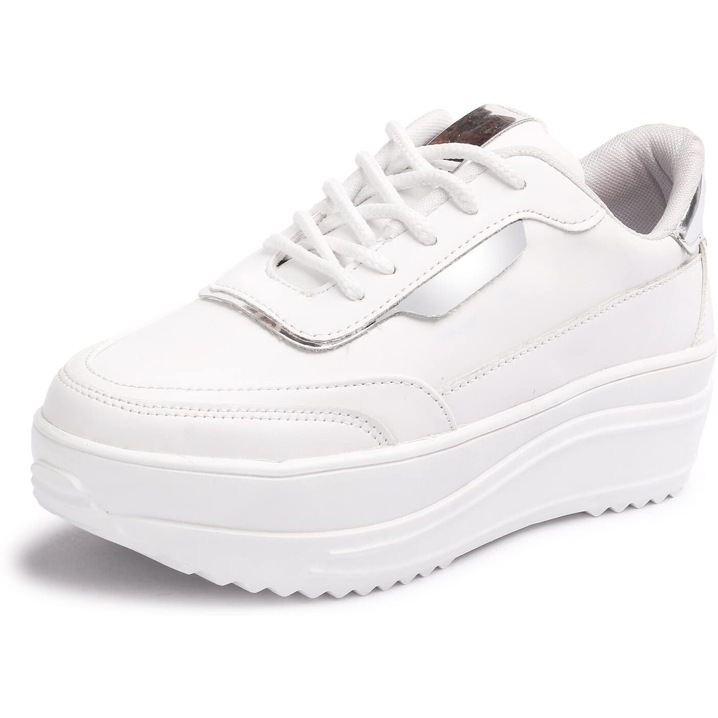 Vendoz Women White Causal Shoes Sneakers - 39 EU