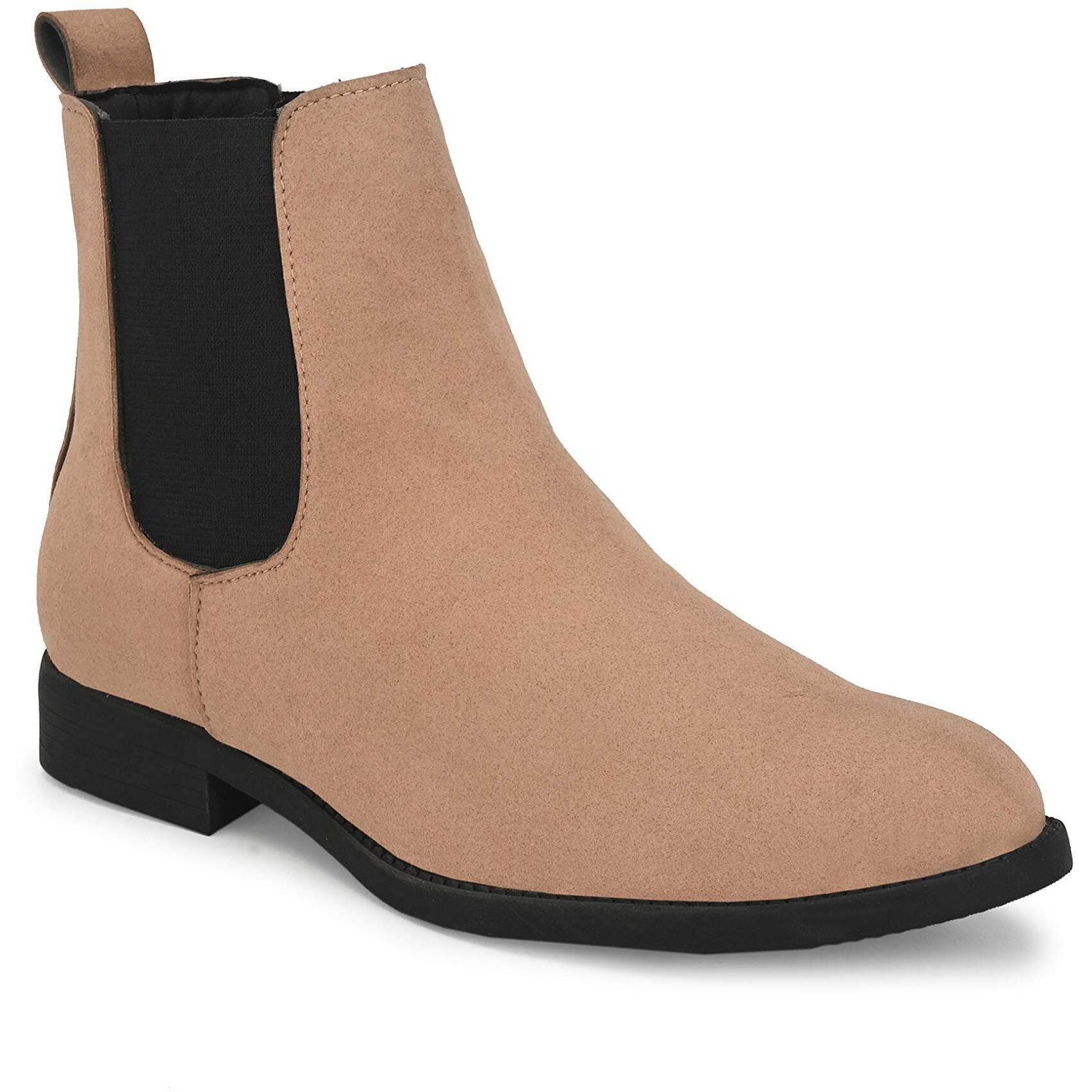 HiREL's Men's Suede & PU Outdoor Chelsea Boots (Blue, numeric_8)