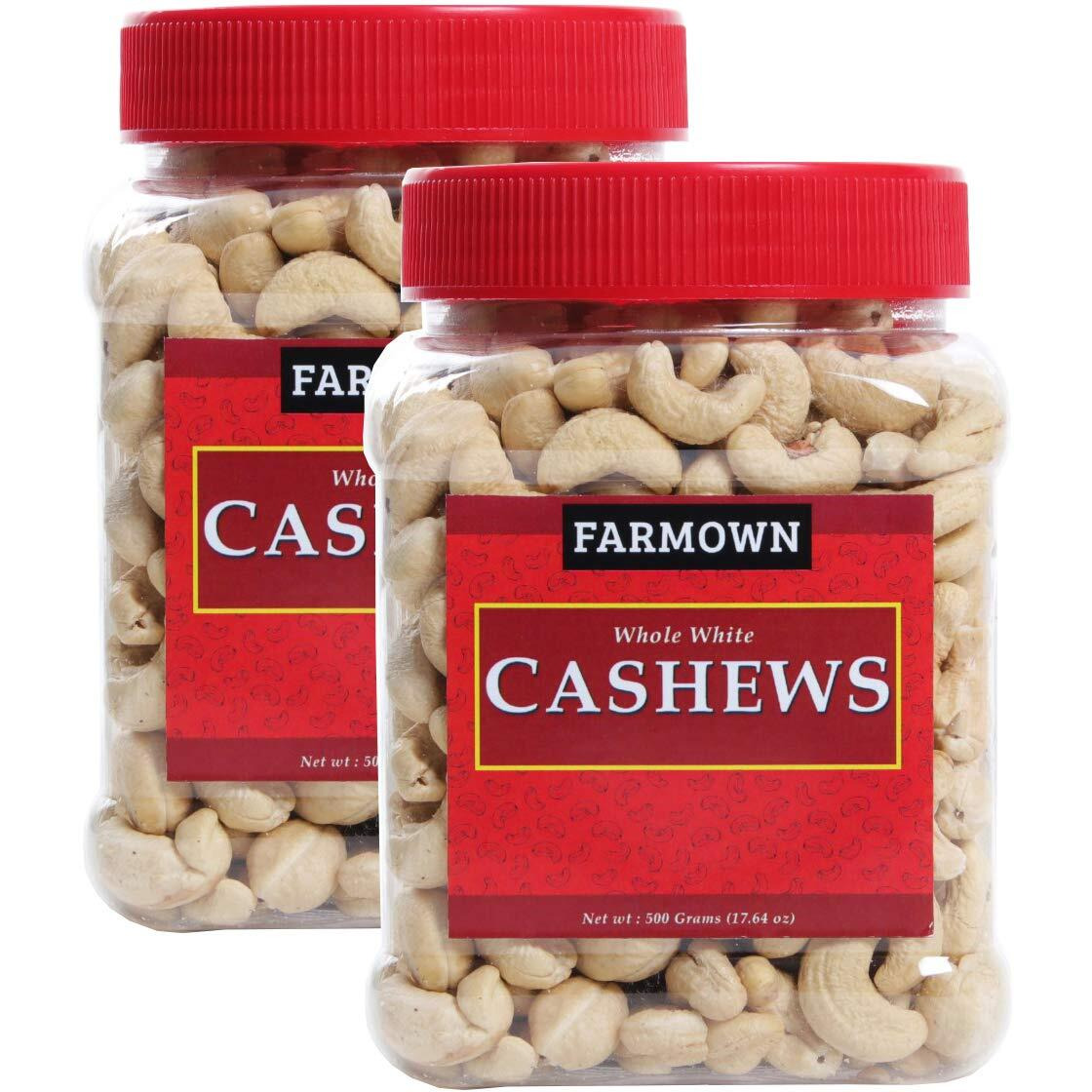 FarmOwn Whole Cashew Nut W320 Regular Size Cashews Kaju 1Kg