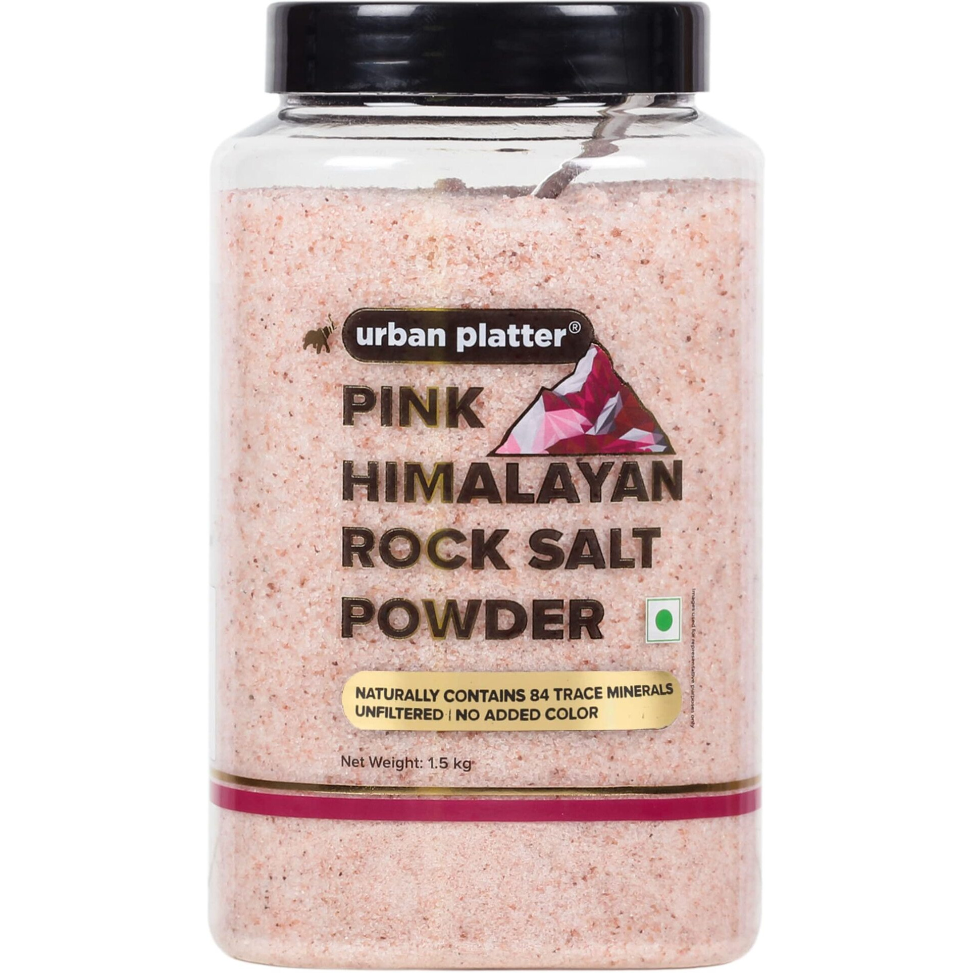 Urban Platter Pink Himalayan Rock Salt Powder,1.5kgs (Unrefined | Natural | Additive Free)