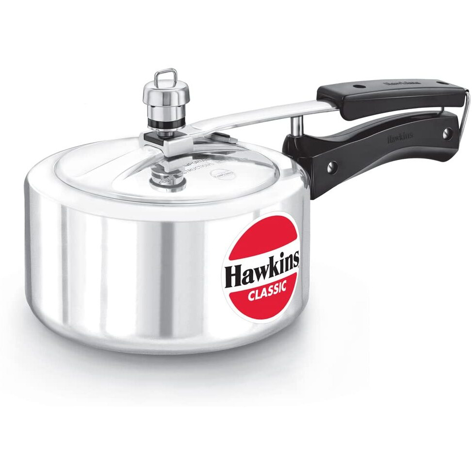 Hawkins Classic Aluminium Inner Lid Pressure Cooker, 2 Litre, Silver (CL20)